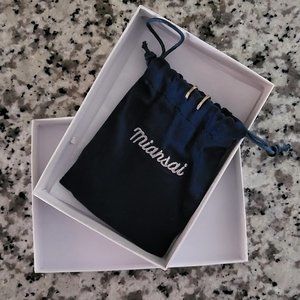 Miansai Eclipse Ear Cuff Set, Gold Vermeil/Sapphire - Polished Gold / On…